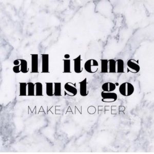 Accepting all reasonable offers!